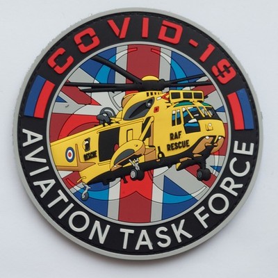 RAF 22 Squadron Sea King HAR3 UK Covid 19 Aviation Task Force PVC Patch