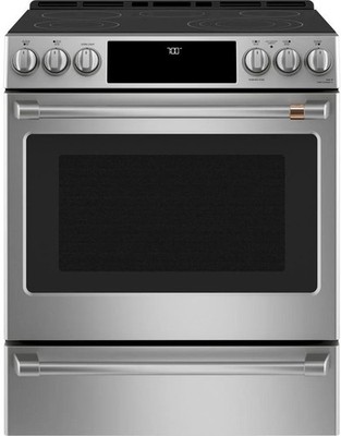 Cafe CES700P2MS1 30 Inch Slide-In Electric Smart Range with 5 Radiant Elements