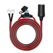 12V / 24V Power Supply Car Plug Outlet - 6FT/3FT UL 16AWG Cable with 15A Fuse...