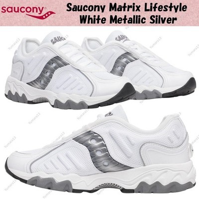 Saucony Matrix Lifestyle White Metallic Silver Men's Size