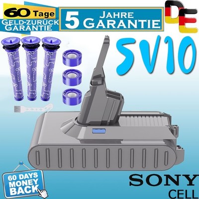 9000mAH Akku Für Dyson V8 SV10 Li-Ion Akku Absolute range Fluffy 215967-01 SONY