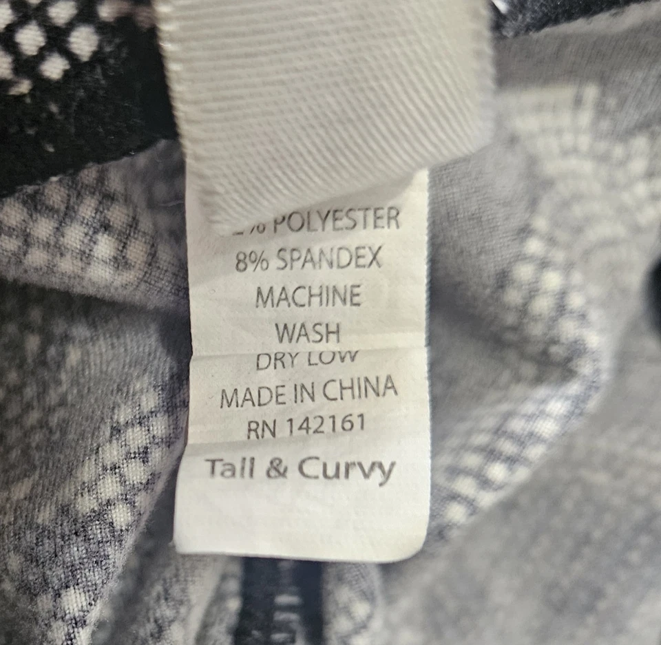 Leggings Lularoe Blanco y Negro Angel Fish Talla Alta y Curvilínea Foto 4 de 4