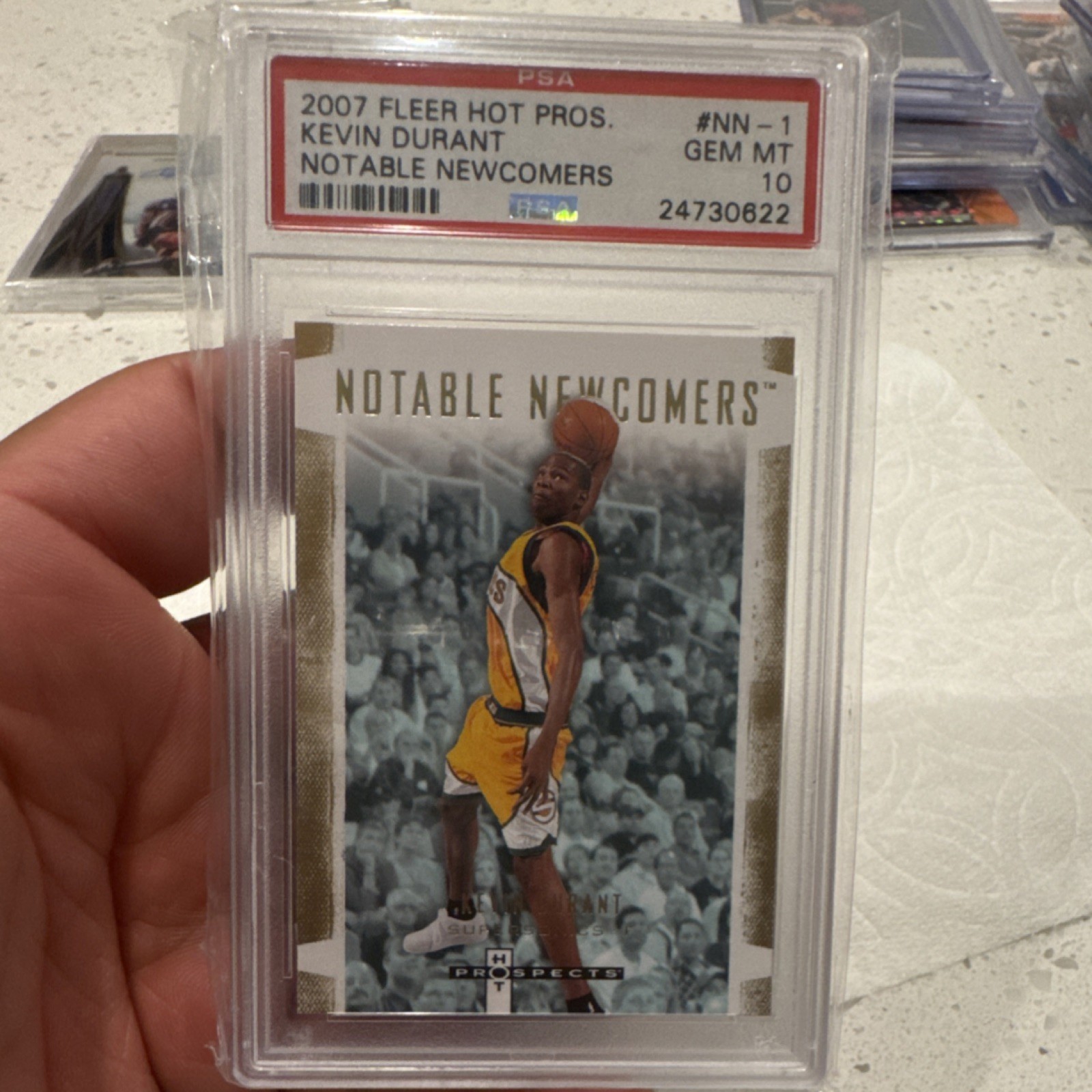 Fleer Hot Prospects Notable Newcomers Kevin Durant NN-1 Rookie PSA 10 2007-08 S…