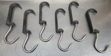 6x Rohrbahnhaken Metzgerhaken Großviehhaken Metzgerei butcher hook equipment