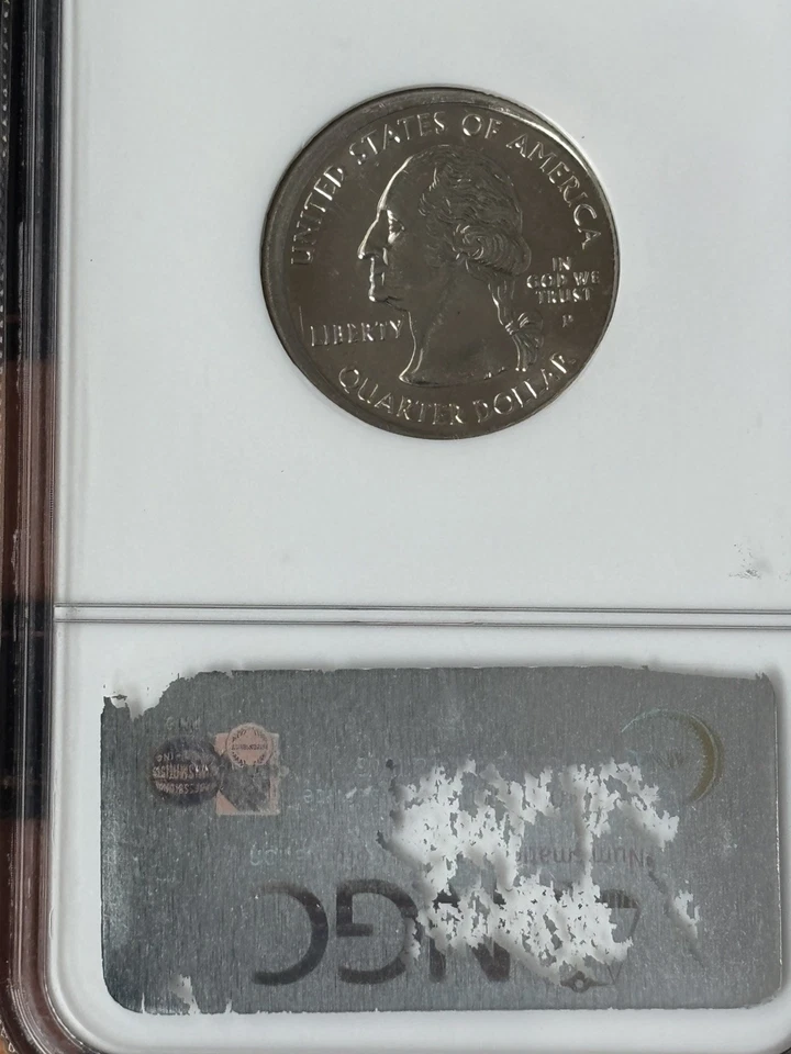 2003-P 25C ARKANSAS STATE QUARTER - NGC MS64 Broadstruck Mint Error Nice Find - Image 3 of 4