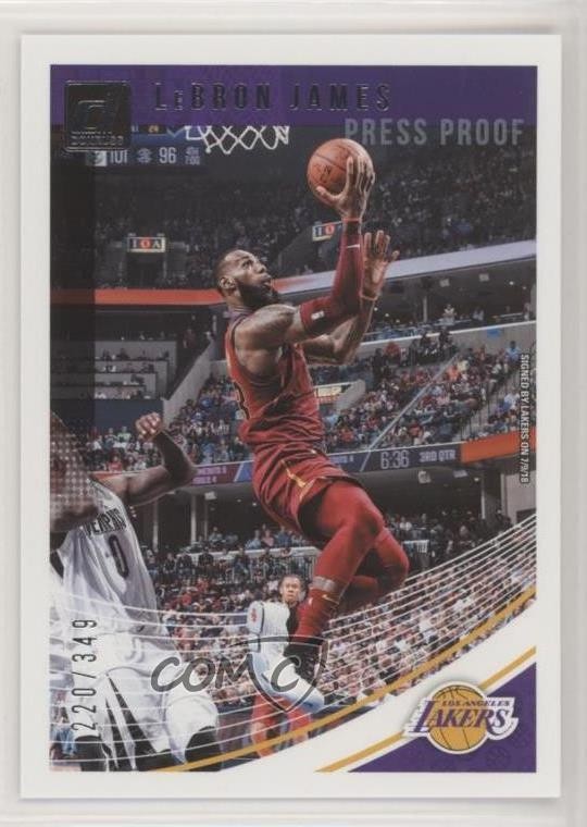 2018-19 Panini Donruss Press Proof Silver 220/349 LeBron James #94 7fj