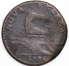1786 Narrow Shield New Jersey Colonial Copper Coin  — photo 1