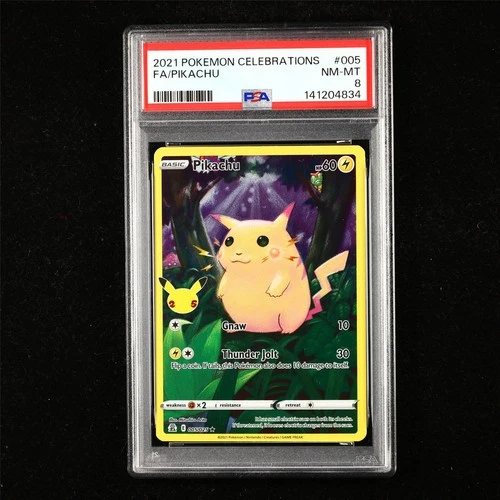 PSA 8 NM-MT 2021 Pokemon ENG Pikachu E 005/025
