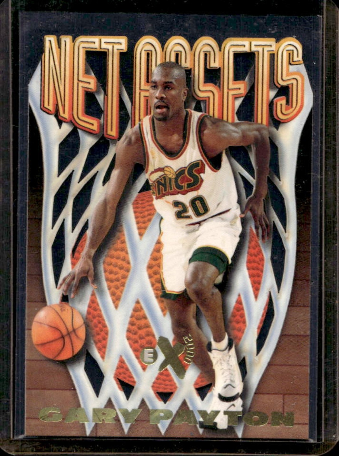 1996 Skybox EX-2000 Gary Payton Net Assets #14 SuperSonics