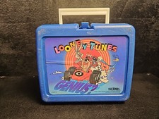 Vintage Looney Tunes Genius 1994 Lunch Box, No Thermos, Bugs,Taz, Road Runner