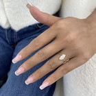0.9ct Marquise Anniversary Ring Yellow Gold 14K Labcreated Diamond F/VS — photo 6