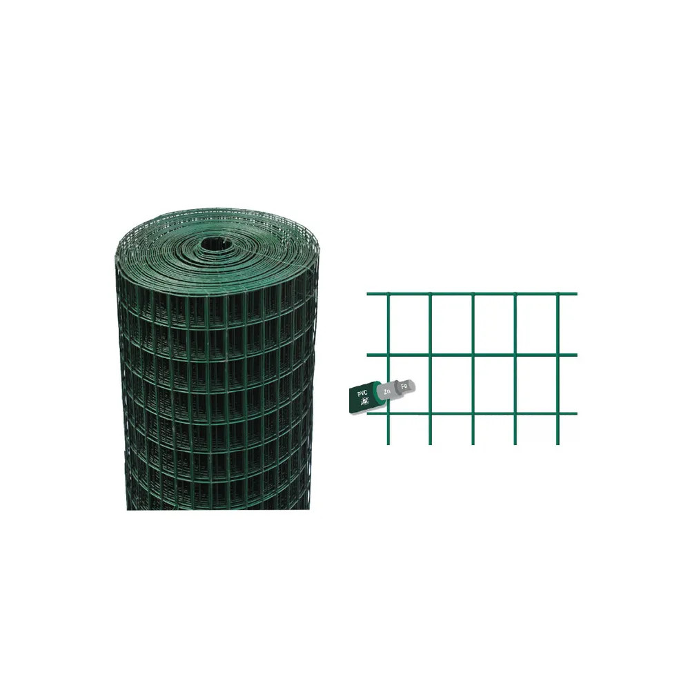 Rete Plastificata 50x75 H 150 cm | Rotolo 25 m Zincato Eco-Hobby