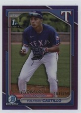 2024 Bowman Chrome Prospects Purple Refractor 101/250 Yolfran Castillo 09an