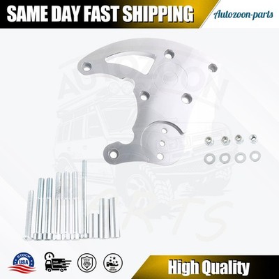 Silver High Mount A/C Bracket LS R4 Fit LS1 LS2 LS3 LS6 Vortec Truck LQ AC