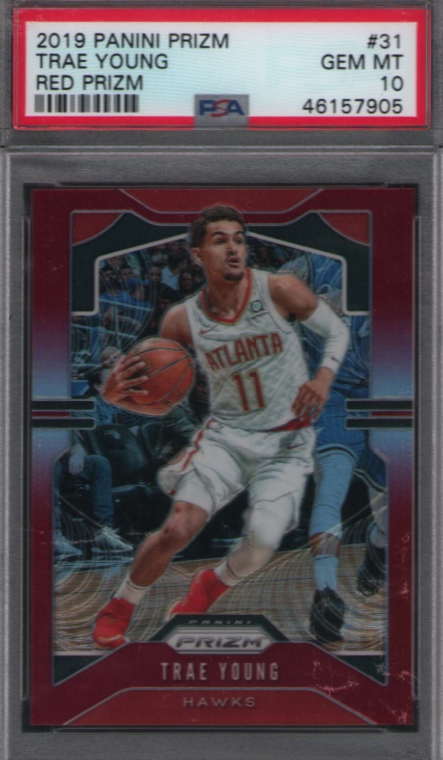 2019-20 Panini Prizm - #31 Trae Young RED PRIZM PSA 10 264/299