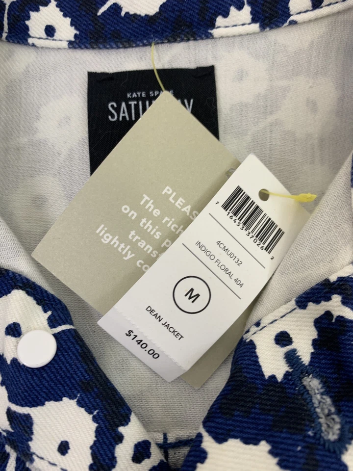 Chaqueta de mezclilla Kate Spade Saturday Dean índigo floral M *LEER* Foto 3 de 4