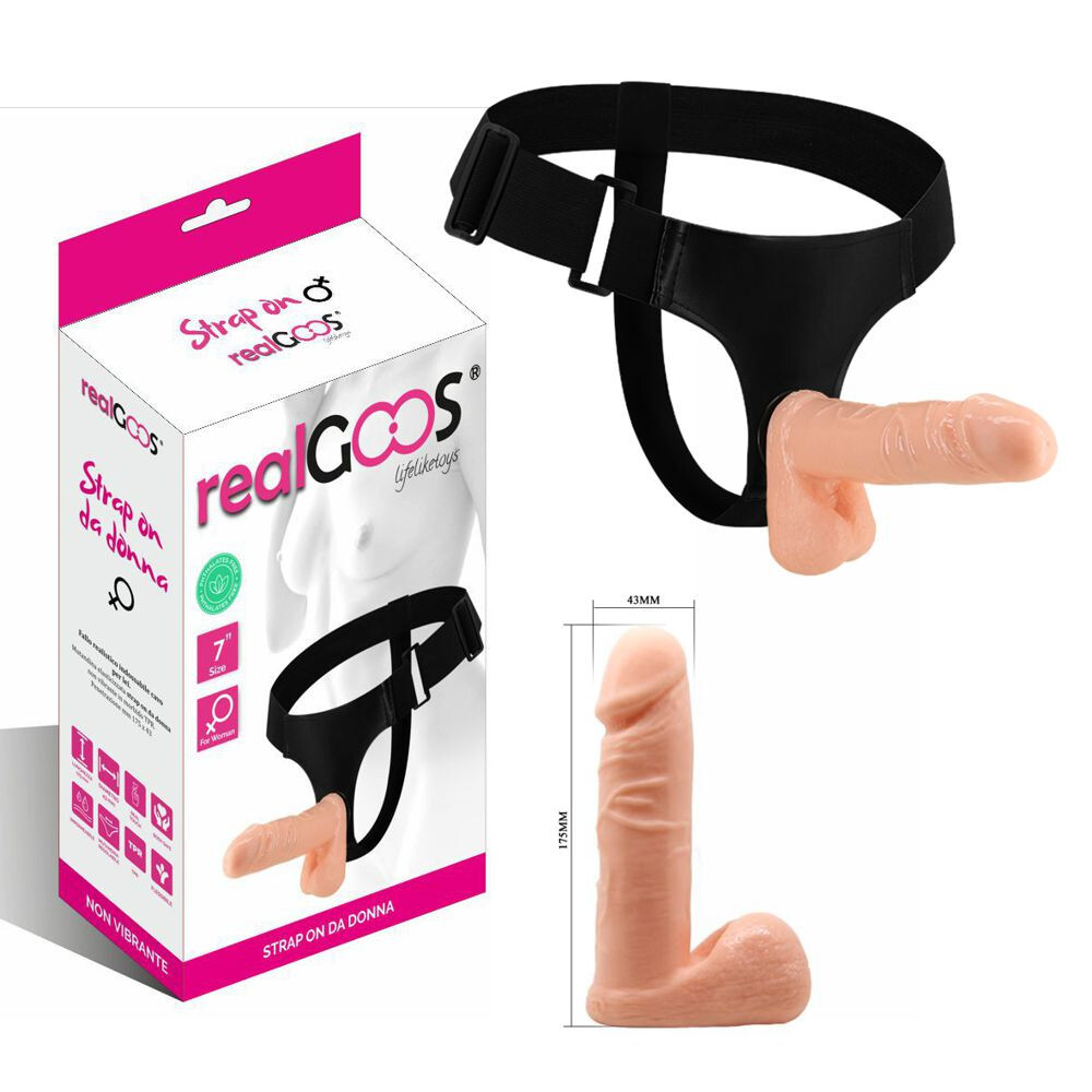 Strap on fallo realistico indossabile per lei strap on da donna non vibrante in