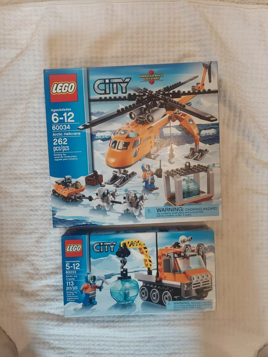 LEGO City Arctic Helicrane 60034 and Artic Ice Crawler 60033 NIB