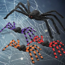 Halloween Soft Stretchy Giant Stretchy Spider Web Scary Plush Toy Haunted House