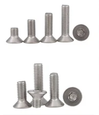 M2 M2.5 304 stainless steel flat head countersunk hexagon socket Screws DIN7991