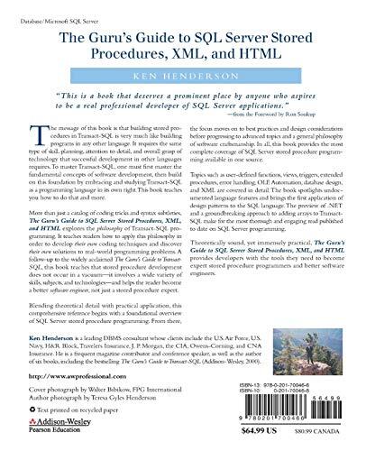 Guru's Guide to SQL Server Stored Procedures, XML, and HTML, The - Picture 2 of 2