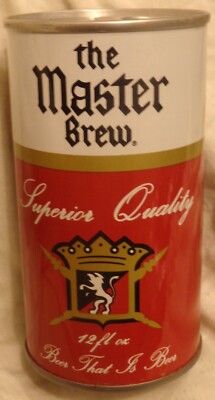 Master Brew Beer Can -by Walter..Eau Claire, WI - 12 Oz -  Pull Tab  @1977
