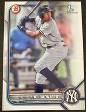2022 BOWMAN FIDEL MONTERO #BP-74 NEW YORK YANKEES PROSPECT 1ST BOWMAN PAPER 