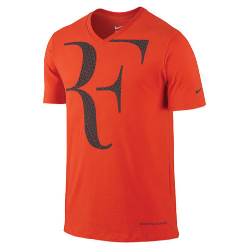 New Nike RF Roger Federer SS V-Neck Tee 