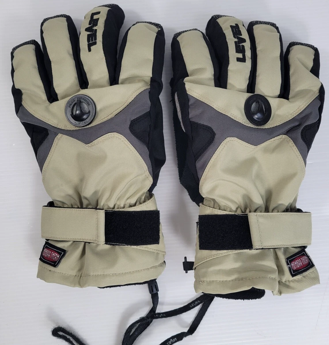 Level Fly Short Snowboard Gloves BioMex Wrist Protection Vented Membra  Therm