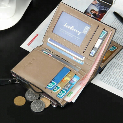 Mens Leather Wallet ID Credit Card Holder Clutch Bifold Coin Purse Pocket Gifts