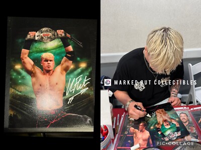 Kyle Fletcher Signed AEW 8x10 Photo WWE NJPW NXT TNA PROOF