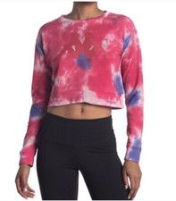 Kappa Authentic Galz Cropped Tie Dye Sweatshirt Size L NWT