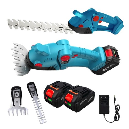 Tagliasiepi A Batteria 2 In 1 Con Asta Estensibile 1,3m - 24V, 2 Lame Intercambiabili, 2 Batterie 1500mAh