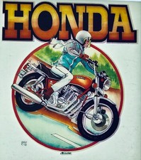 Original Vintage Honda Motorcycle Iron On Transfer