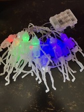 New In Box Halloween Multicolor Skeleton Lights W/Remote FREE Shipping