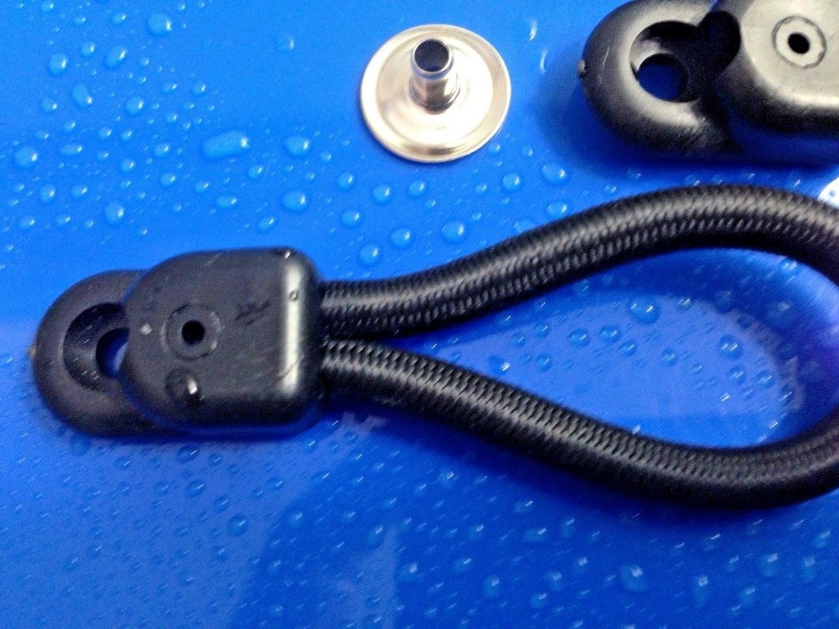 ELASTIC BUNJI BUNGEE SHOCKCORD LOOPS 70 mm x 10 BLACK - AU