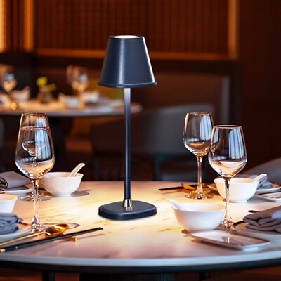 Touch Dimming Rechargeable Bar Table Lamp Cafe Table Lamp Bedside Night  Light