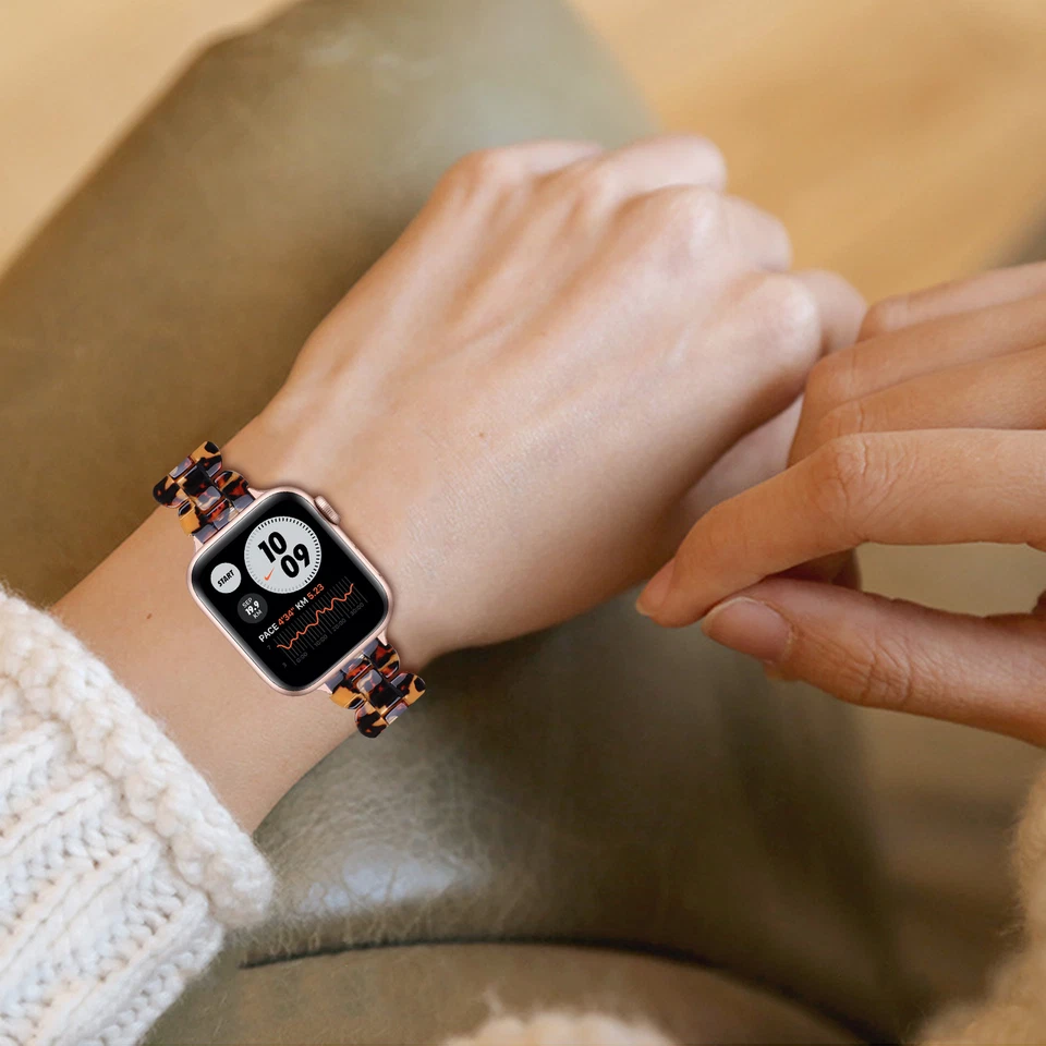 Correa de reloj Lepord de resina para Apple iWatch Series 8 7 6 5 4 49/38/40/41/45 mm Foto 3 de 4