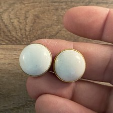 Vintage White Clip-on Earring Set Costume Jewelry