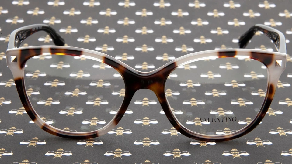 NUEVO VALENTINO VA 3014 5060 HABANA INSERTO CRISTAL GAFAS 51-17-140 B44 Italia Foto 2 de 4