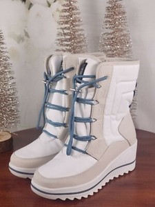 white waterproof winter boots