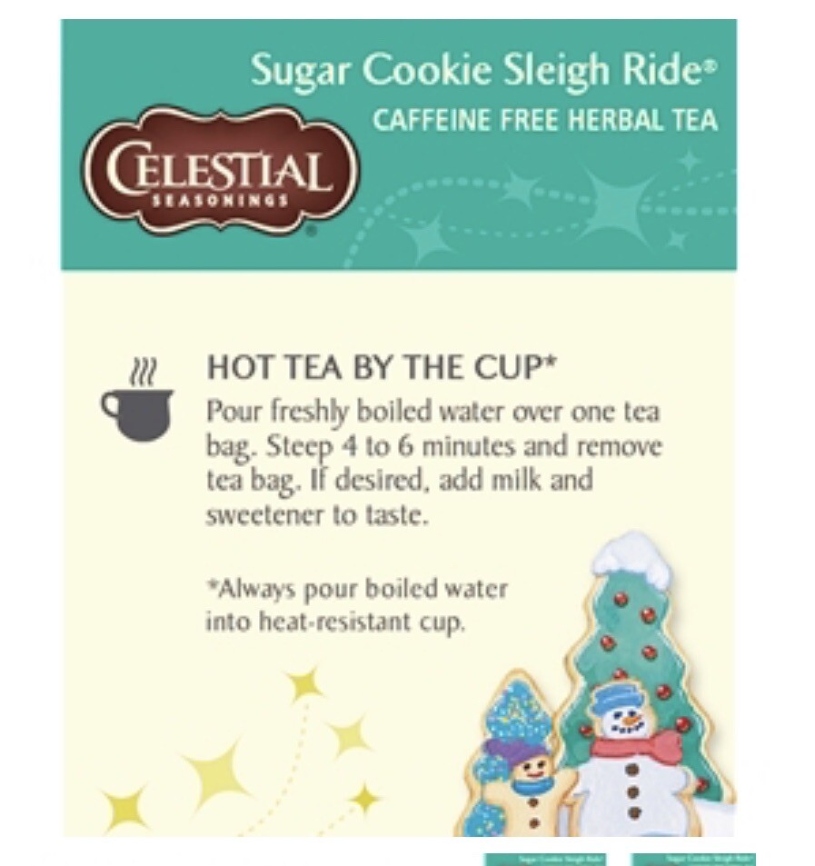 Celestial Seasonings Sugar Cookie Sleigh Ride Herbal Tea