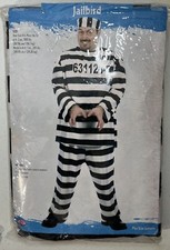 Jailbird Costume One Size Adult Convict Prisoner Halloween