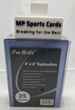 (1) Pro Safe 4x6 Toploaders 25ct Hold Cards Photos Rigid Free Shipping!