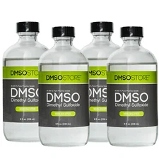 DMSO 8 oz. 4 Glass Bottle Special Non-diluted 99.995% Low odor Pharma grade 