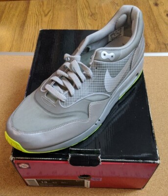 Nike Air Maxim 1+ 3m Air Attack Size 13 Metallic Silver Volt New With Box