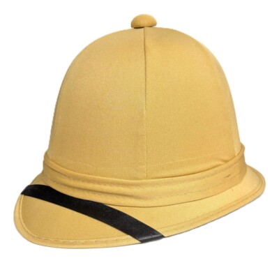 Entdeckerhut Helm Kostüm Pith Helmet hellbraun Wüste Erkundung Accessoire
