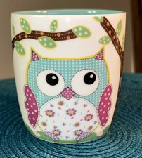 Burton  Burton Mug Calico Patchwork Owl Coffee Tea Hot Chocolate Multi Floral