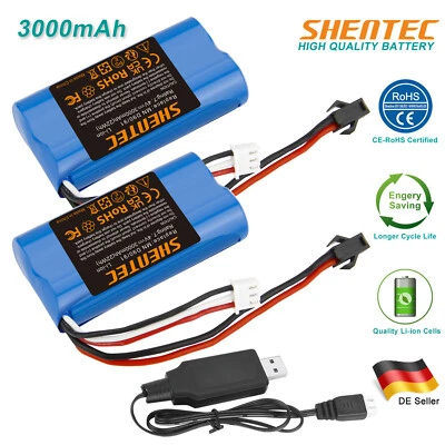 CREABEST 3.0Ah 7.4V Li-ion Akku für MN D90/91 MN 99/99S RC Auto Model H101 H105 RC Truck