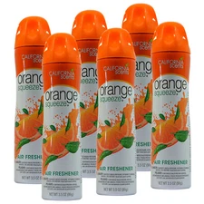 California Scents Orange Squeeze 3.5 Oz Air Freshener Spray (6-Pack)